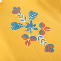 VAUVA Vauva FW23 - Girls Floral Pattern Cotton Tops (Yellow) Tops