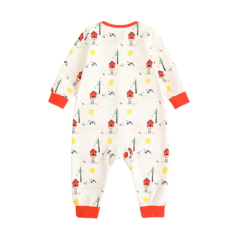 Vauva FW23 - Baby Nordic Print Cotton Long Sleeve Romper product image back