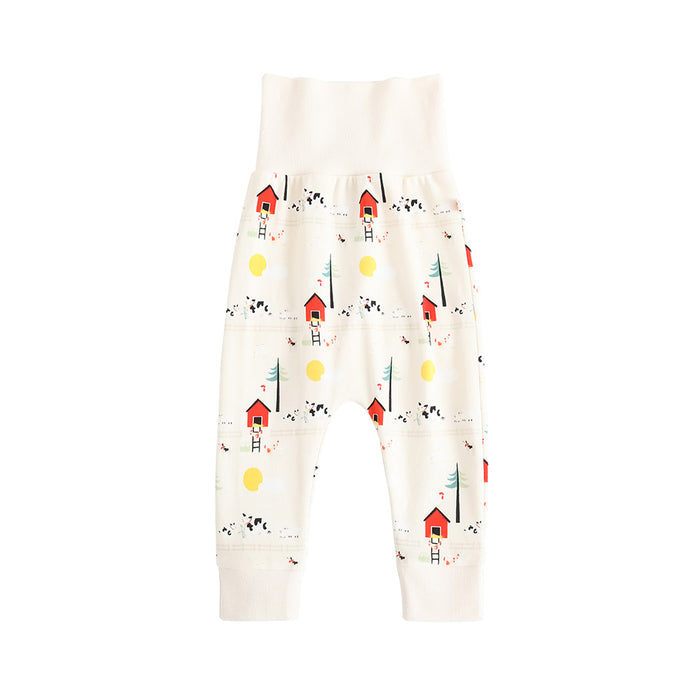 Vauva FW23 - Baby Unisex Nordic Style All Over Print Cotton High Waist Trousers