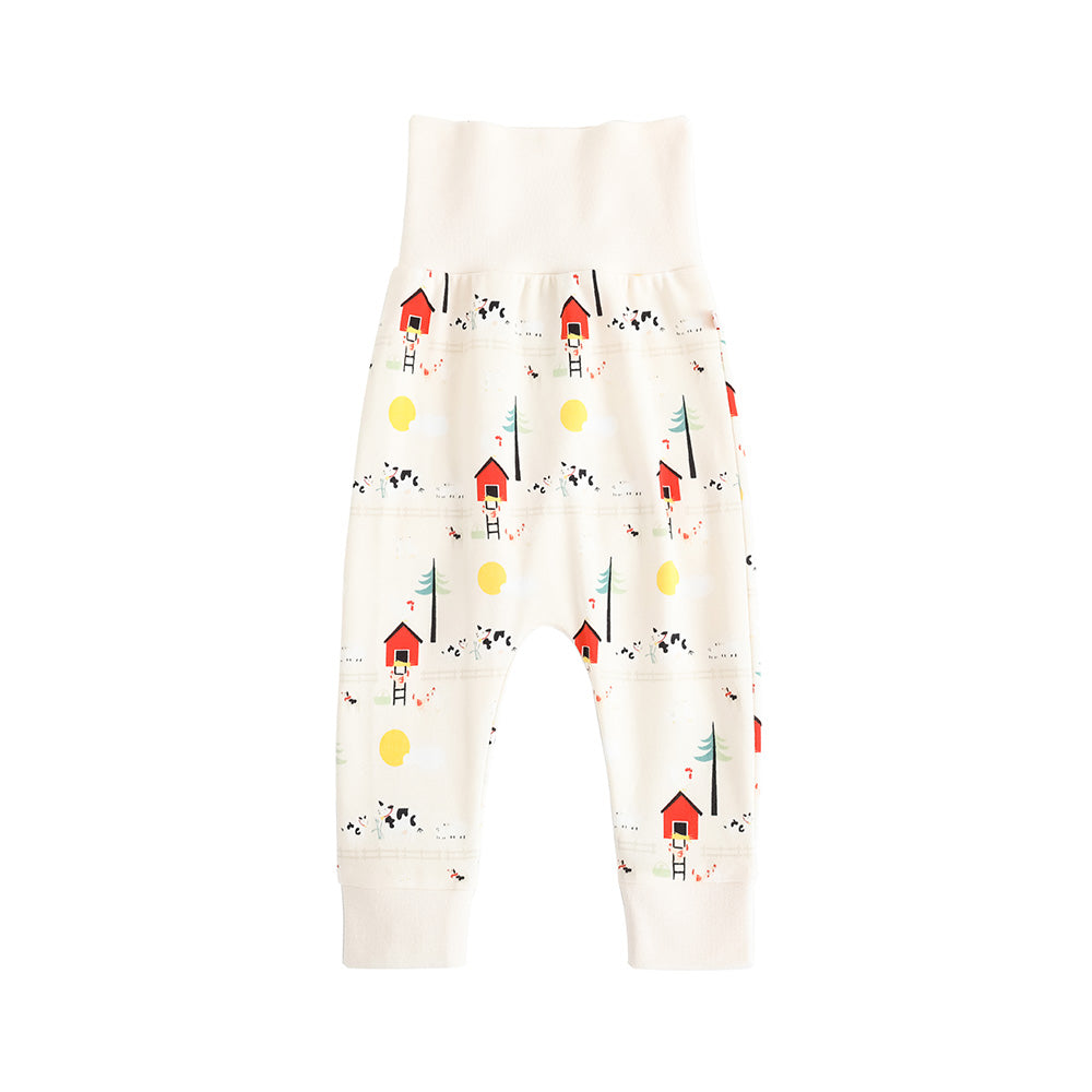 VAUVA Vauva FW23 - Baby Unisex Nordic Style All Over Print Cotton High Waist Trousers Pants