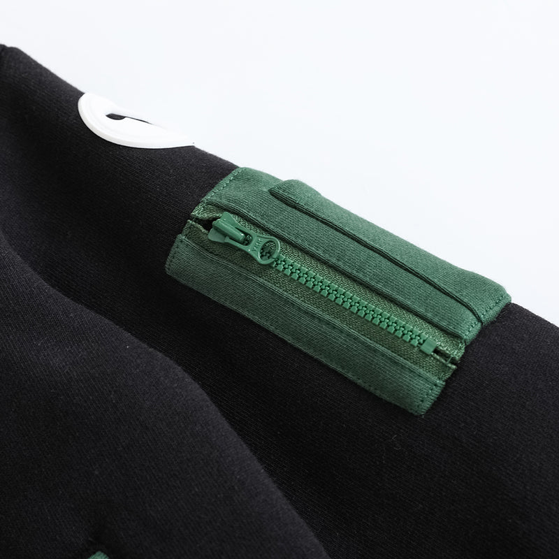 VAUVA Vauva FW23 - Boys Zip Long Sleeve Jacket (Black/Green) Coat & Jacket