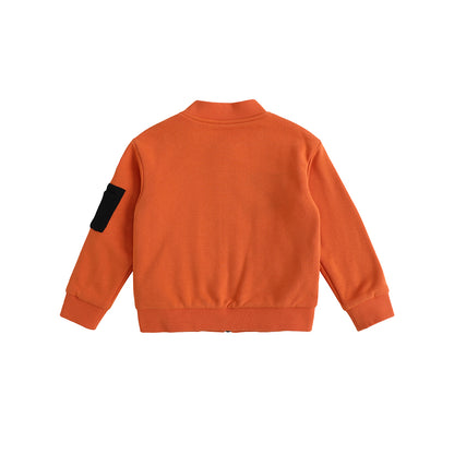 VAUVA Vauva FW23 - Boys Zip Long Sleeve Jacket (Orange/Black) Coat &amp; Jacket