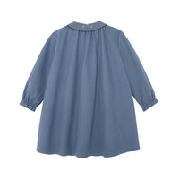 Vauva FW23 - Girls Puff Sleeve Blue Dress