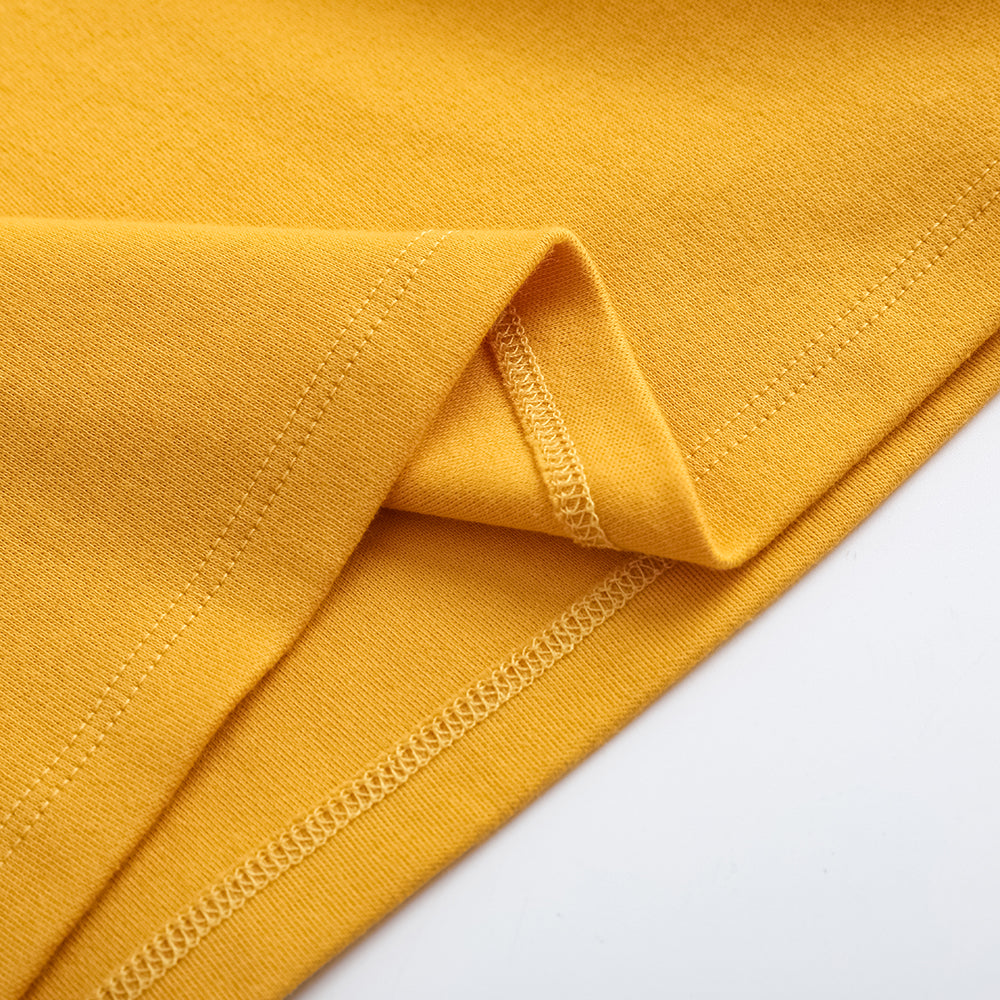 Vauva FW23 - Kids Cotton Long Sleeve Crewneck T-Shirt (Natural Yellow) - My Little Korner
