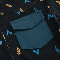 Vauva FW23 - Boys Double Pocket Corduroy Long Sleeve Shirt (Black)