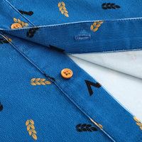Vauva FW23 - Boys Double Pocket Corduroy Long Sleeve Shirt (Blue)