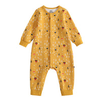 Vauva 2022 Xmas Baby Graphic Print Long Sleeves Romper (Yellow) - My Little Korner