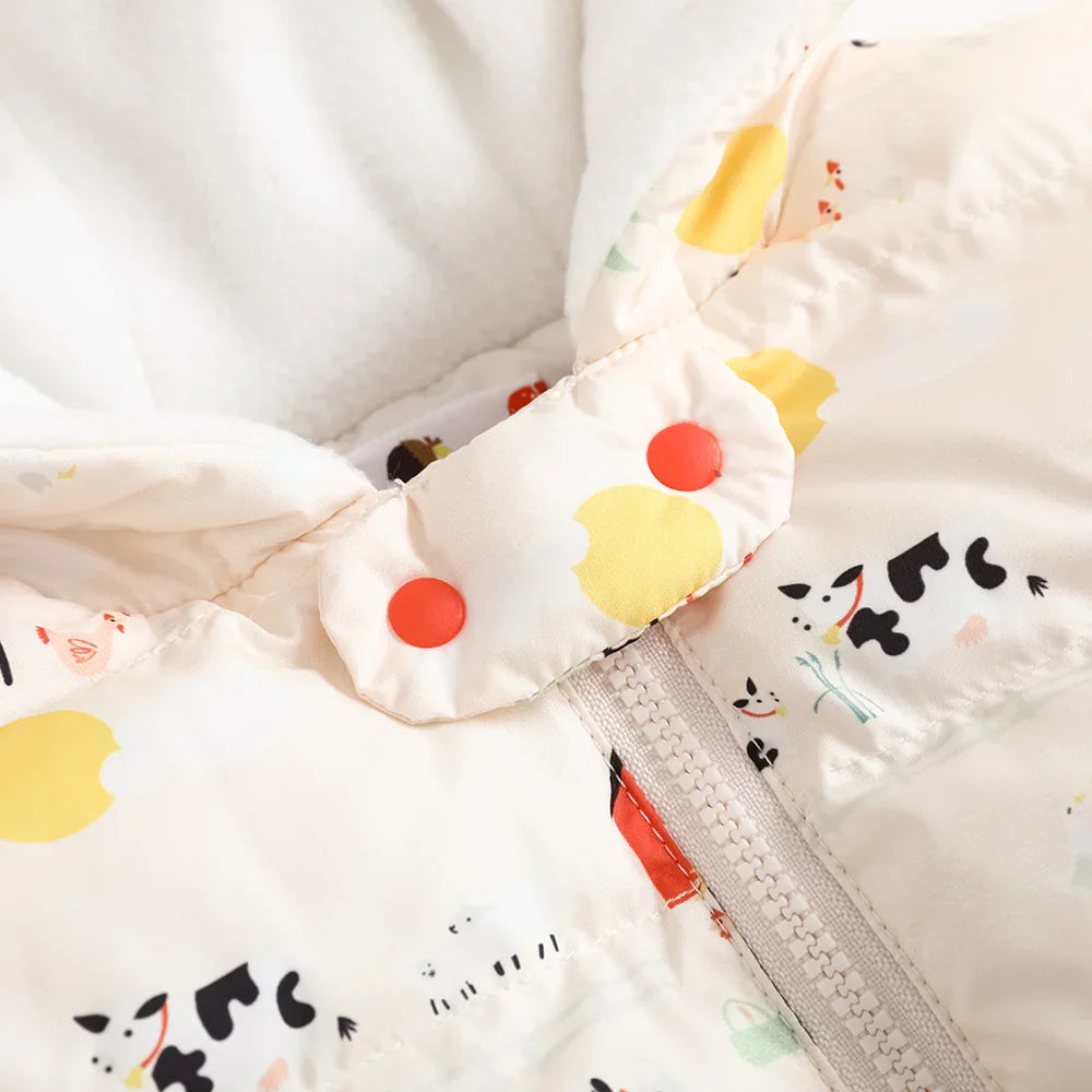 VAUVA Vauva FW23 - Baby Nordic Style Print Coat with Hood Coat & Jacket