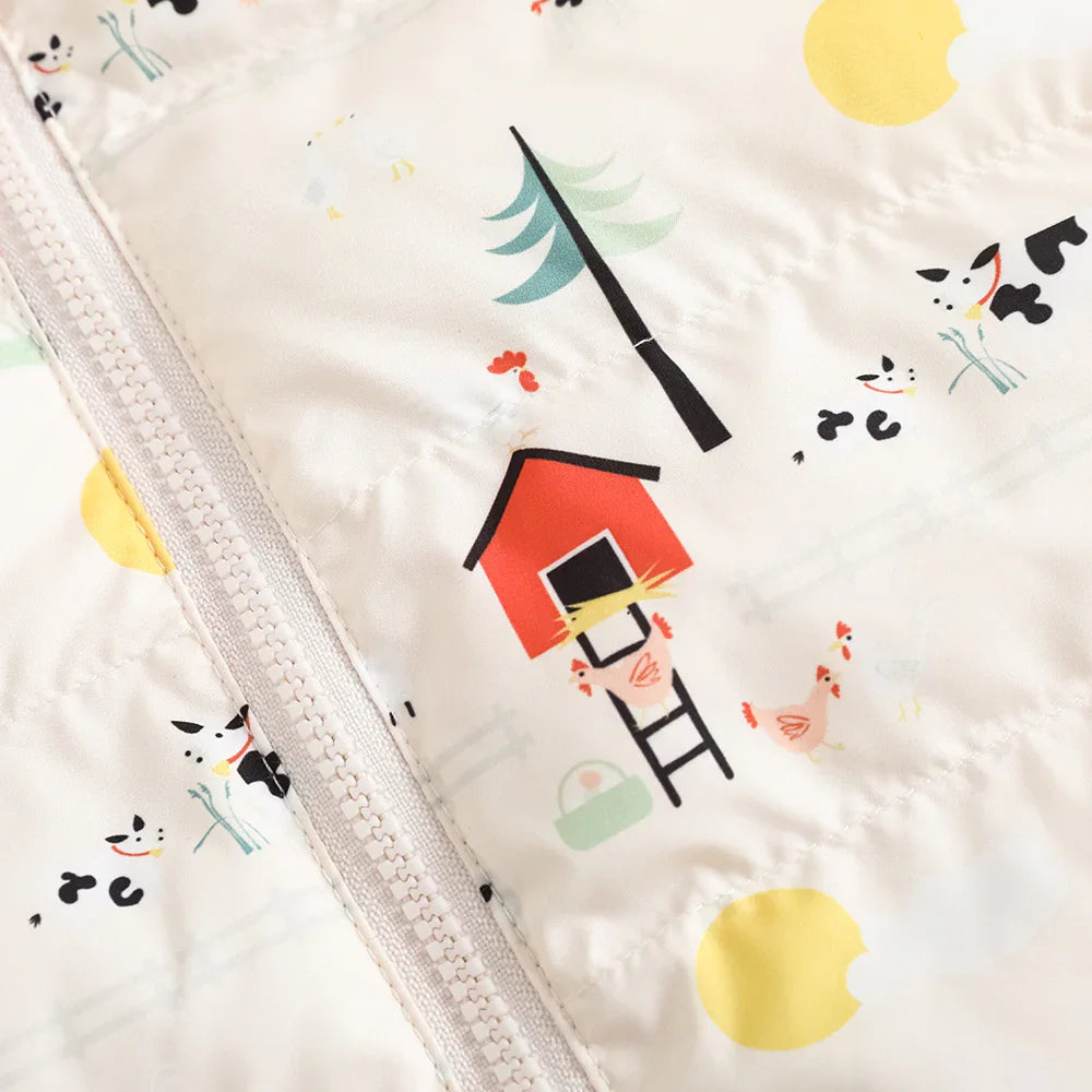 VAUVA Vauva FW23 - Baby Nordic Style Print Coat with Hood Coat & Jacket
