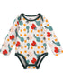 VAUVA Vauva FW23 - Baby Unisex Fruit Print Cotton Long Sleeve Bodysuit (Green)
