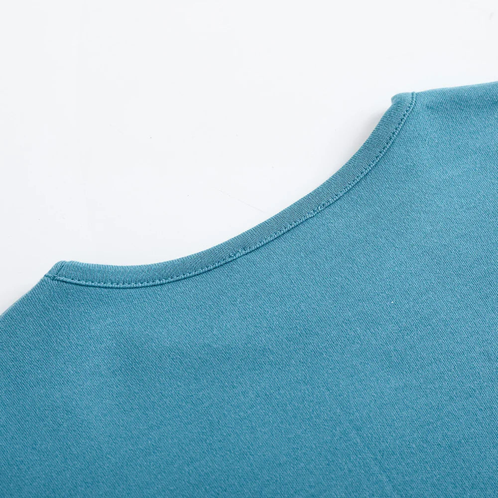VAUVA Vauva FW23 - Girls Cotton Long Sleeve Crewneck T-Shirt (Blue)