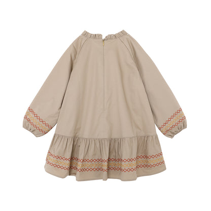 VAUVA Vauva FW23 - Girls Fungus Collar Embroidered Dress Dress