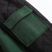 Vauva FW23 - Boys Simple Patchwork Crew Neck Sweatshirt (Black/Green)-product image close up
