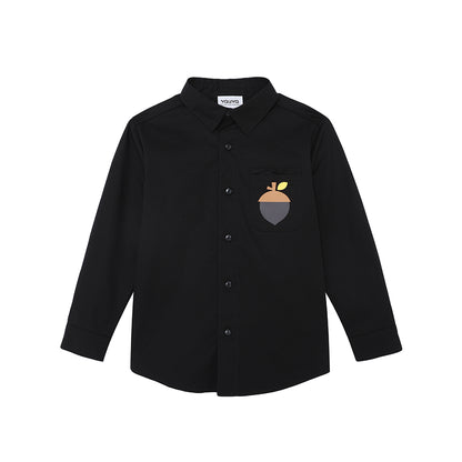 VAUVA Vauva FW23 - Boys Cotton Shirt (Black)