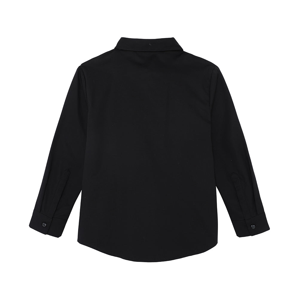 Vauva FW23 - Boys Cotton Shirt (Black)-product image back