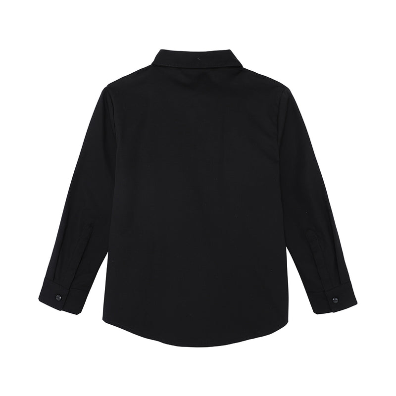 Vauva FW23 - Boys Cotton Shirt (Black)-product image back