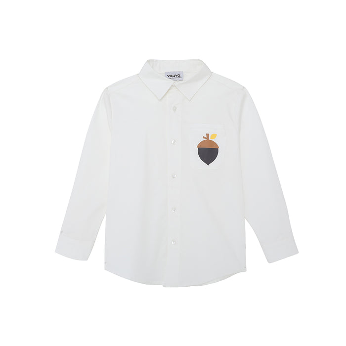 Vauva FW23 - Boys Cotton Shirt (White)-product image front