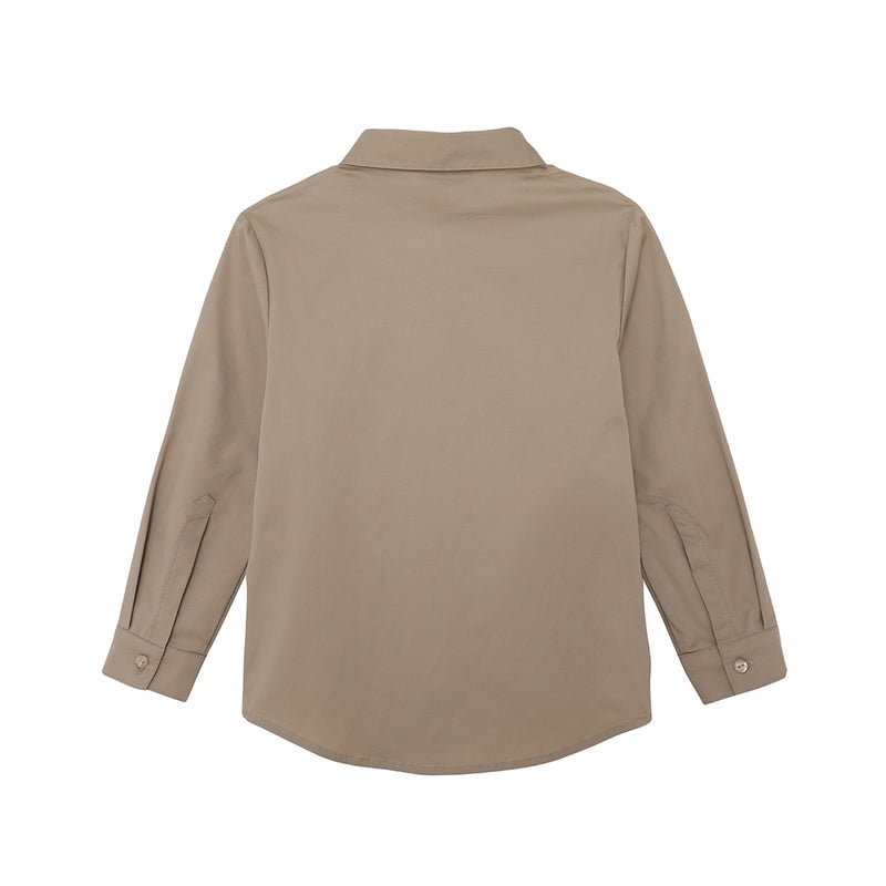 Vauva FW23 - Boys Cotton Shirt (Khaki)-product image back