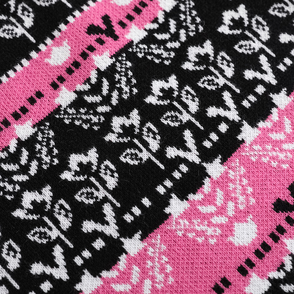 Vauva FW23 - Girls Black Printed Sweater Skirt
