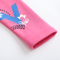 Vauva FW23 - Girls Printed Organic Cotton Pants (Rose Pink)