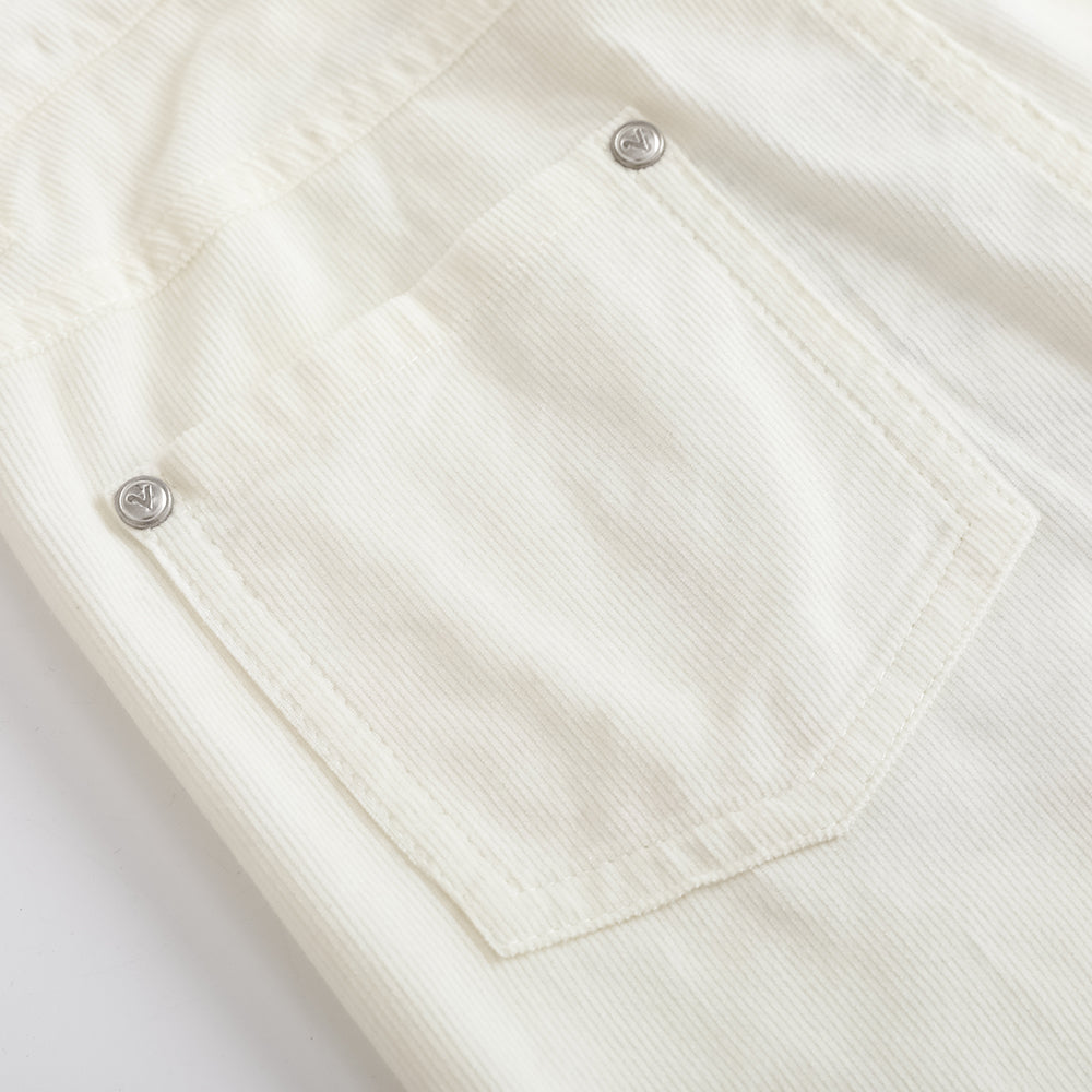 Vauva FW23 - Girls Embroidered Flared Pants (White) - My Little Korner