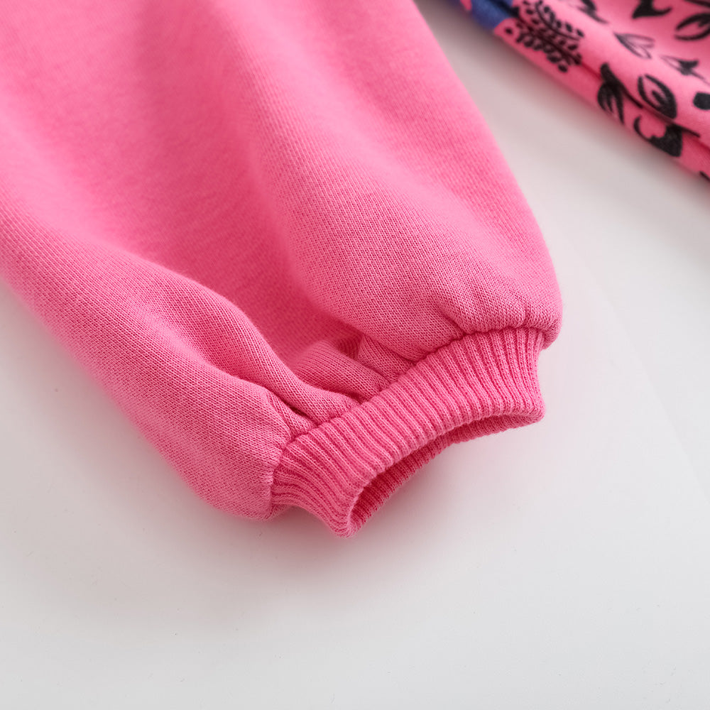 Vauva FW23 - Girls Organic Cotton Long Sweatshirt (Rose Pink) - My Little Korner