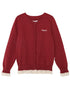 VAUVA Vauva FW23 - Girls Lace Cotton Cashmere Cardigan (Red) Coat & Jacket