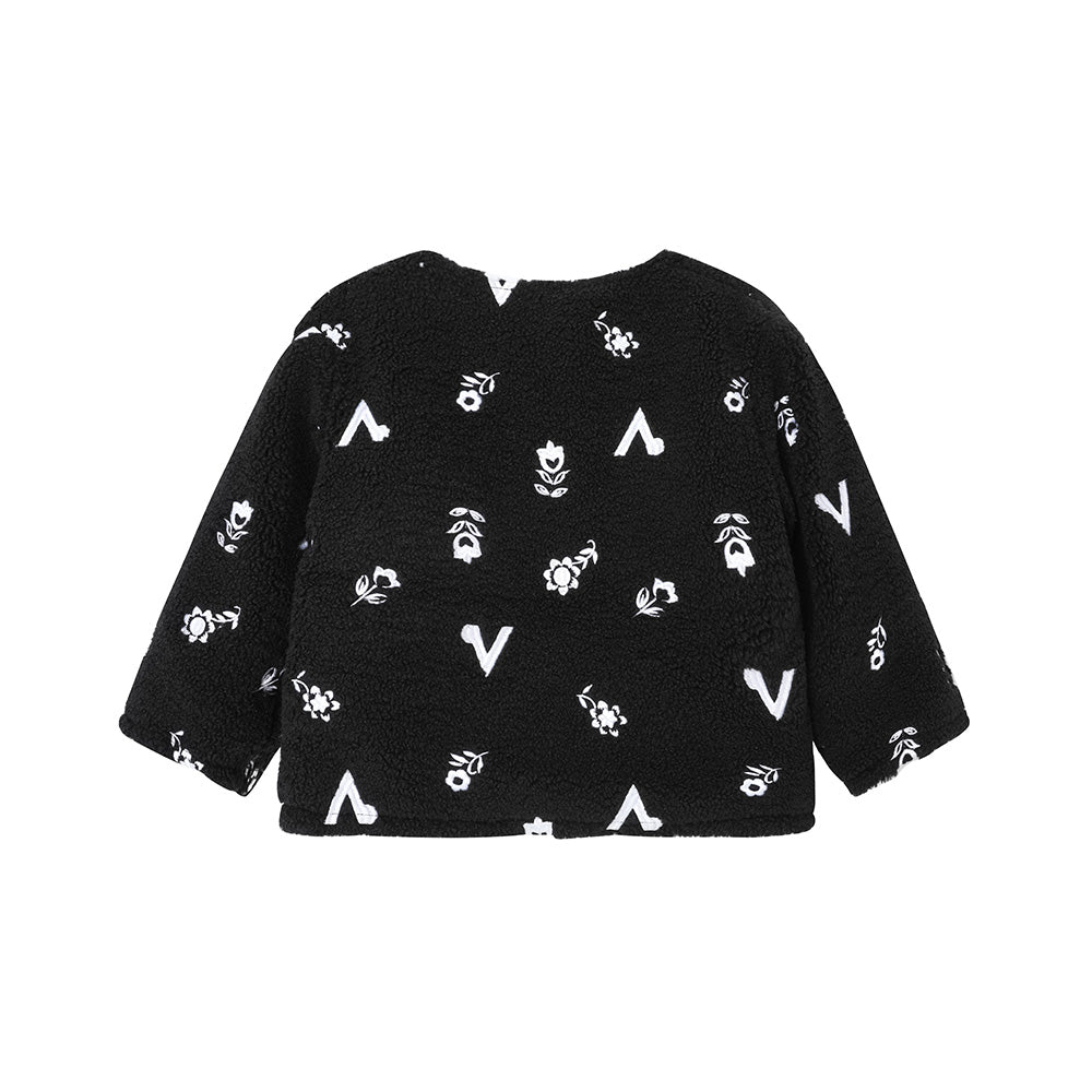 Vauva FW23 - Girls Long Sleeve Reversible Coat (Black) product image back