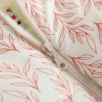 Vauva FW23 - Girls White Zip Long Sleeve Coat-product image close up