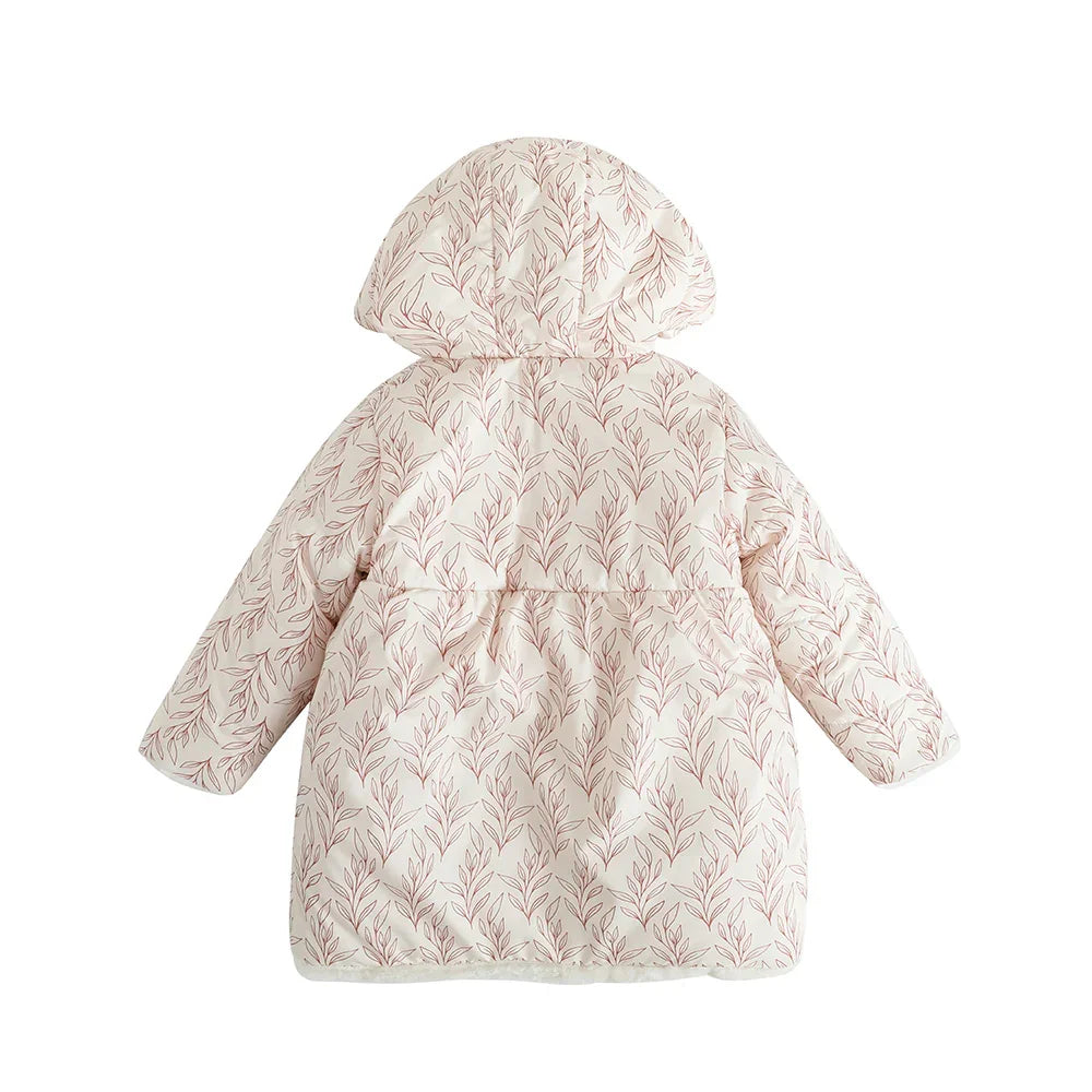 VAUVA Vauva FW23 - Girls White Zip Long Sleeve Coat Coat & Jacket