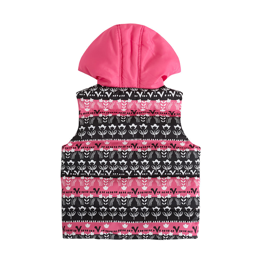 VAUVA Vauva FW23 - Girls Striped Vest (Pink) Vest