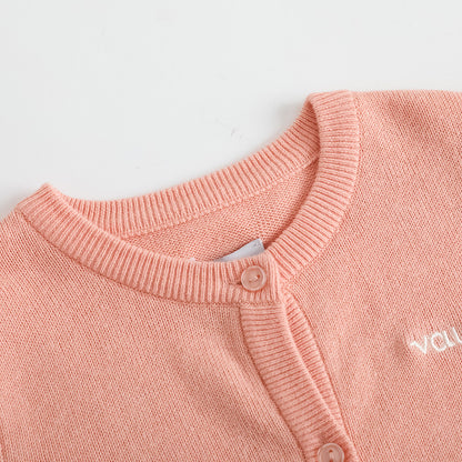 VAUVA Vauva FW23 - Girls Lace Cotton Cashmere Cardigan (Pink) Coat &amp; Jacket