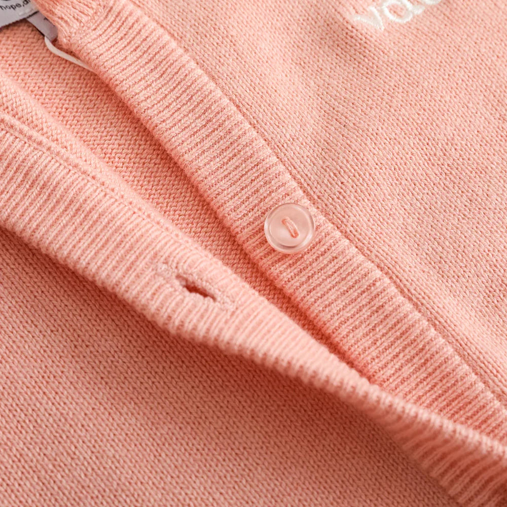 VAUVA Vauva FW23 - Girls Lace Cotton Cashmere Cardigan (Pink) Coat & Jacket