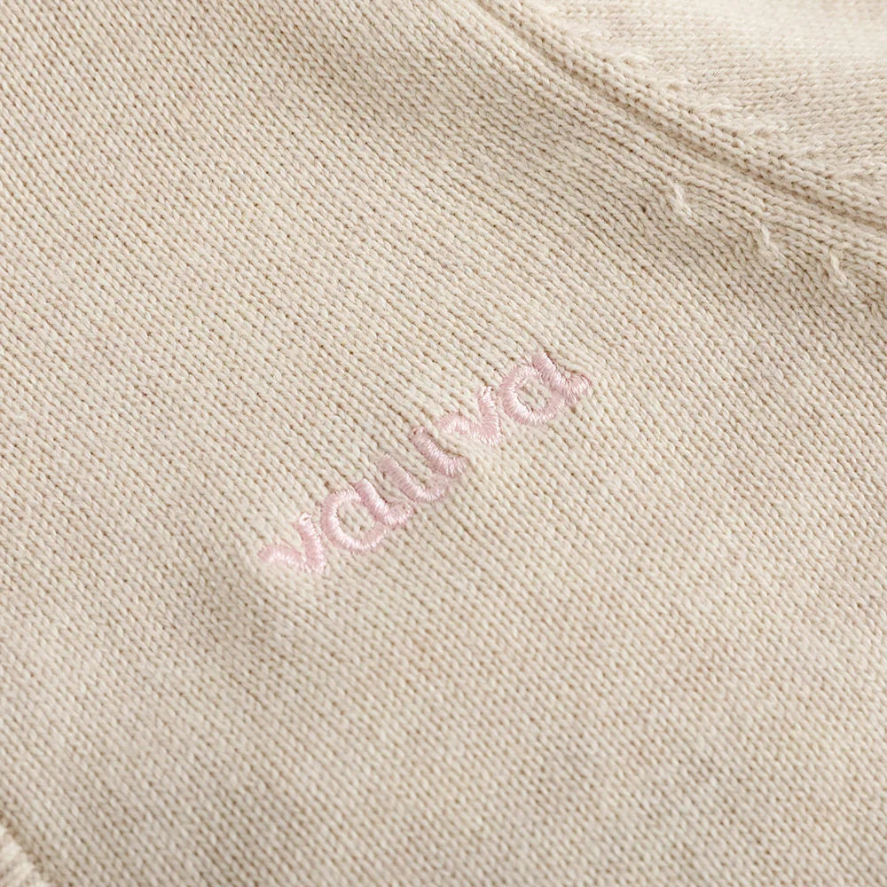 VAUVA Vauva FW23 - Girls Lace Cotton Cashmere Cardigan (White)