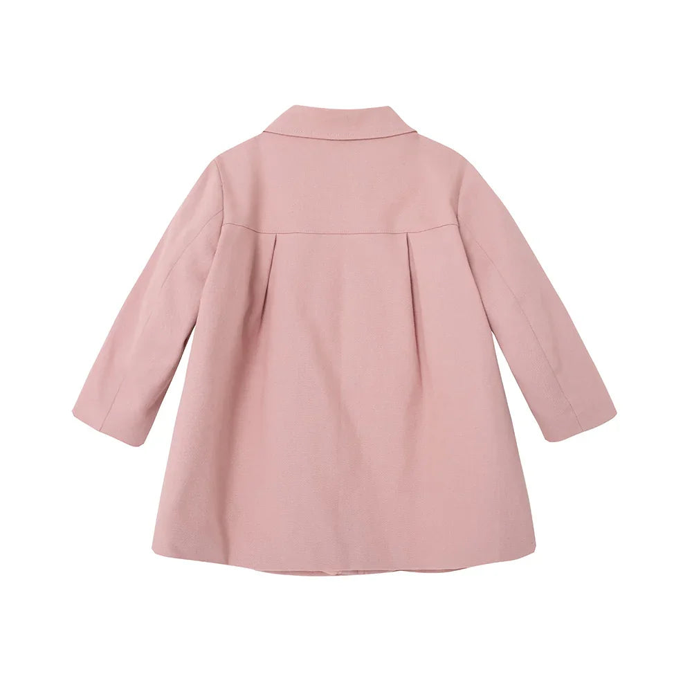 VAUVA Vauva FW23 - Girls Embroidered Logo Quilted Coat (Pink) Coat & Jacket