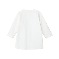 Vauva FW23 - Girls Embroidered Twill Cotton Coat (White) - My Little Korner