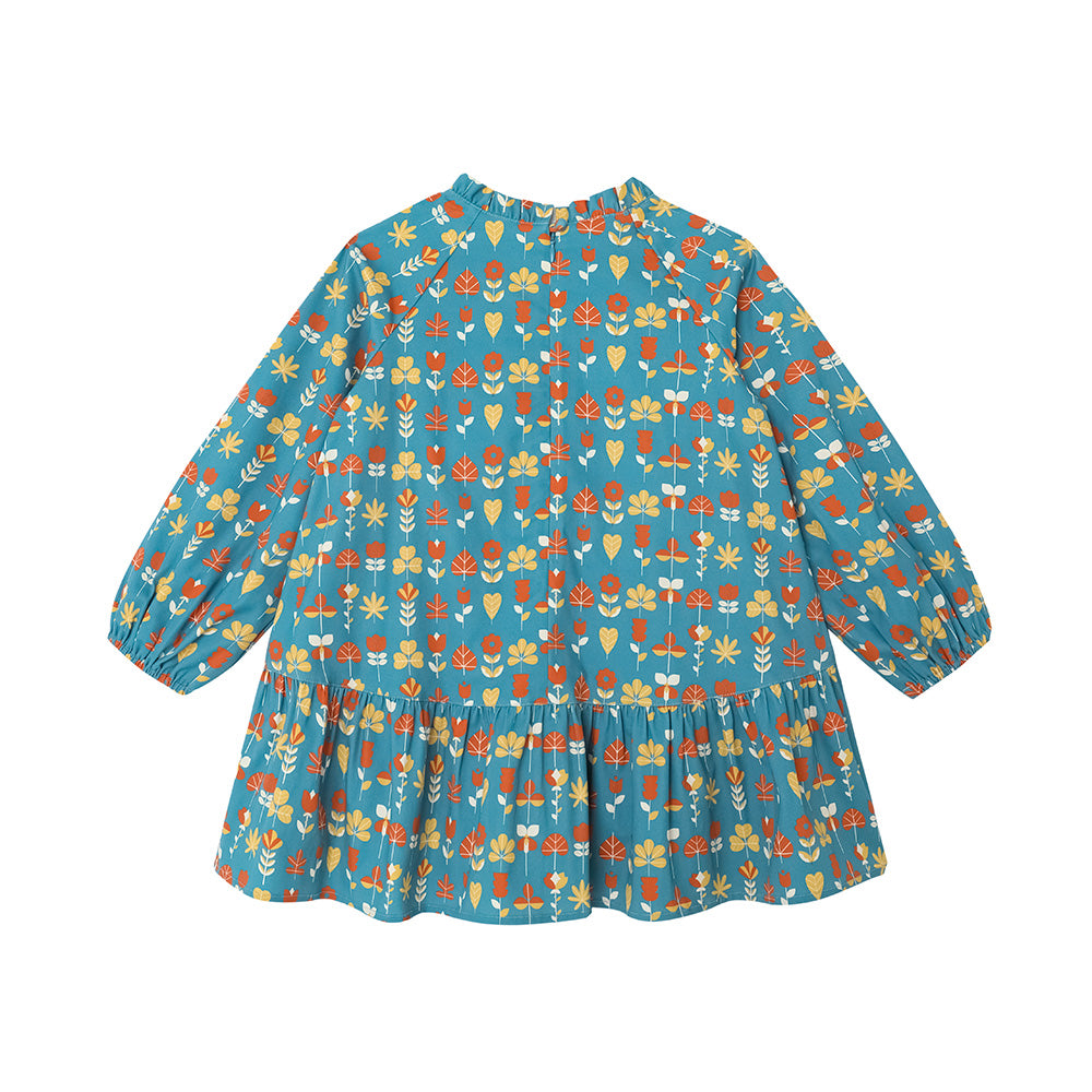 VAUVA Vauva FW23 - Girls Fungus Collar Printed Dress (Green) Dress