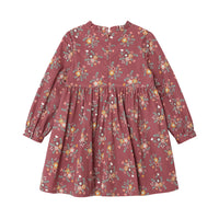 Vauva FW23 - Girls Red Floral Dress-product image back