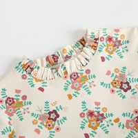 Vauva FW23 - Girls White Floral Dress-product image close up