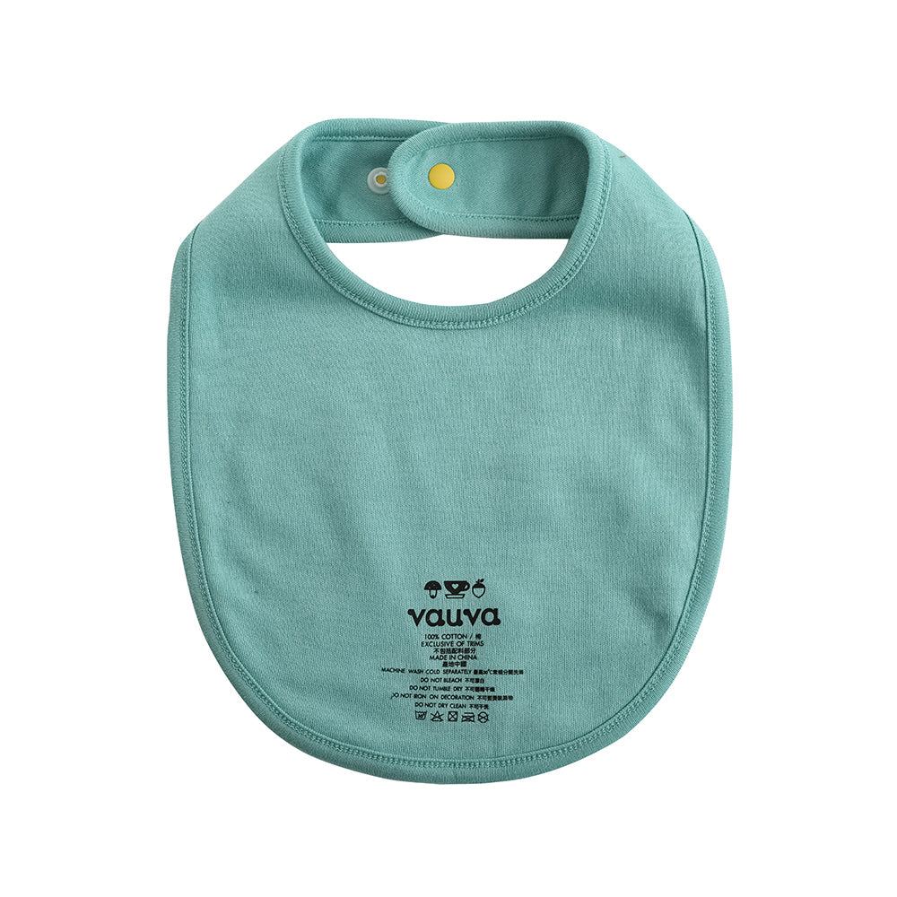 VAUVA Vauva FW23 - Baby Boy Carrot Pattern Cotton Bib (Green) Bib