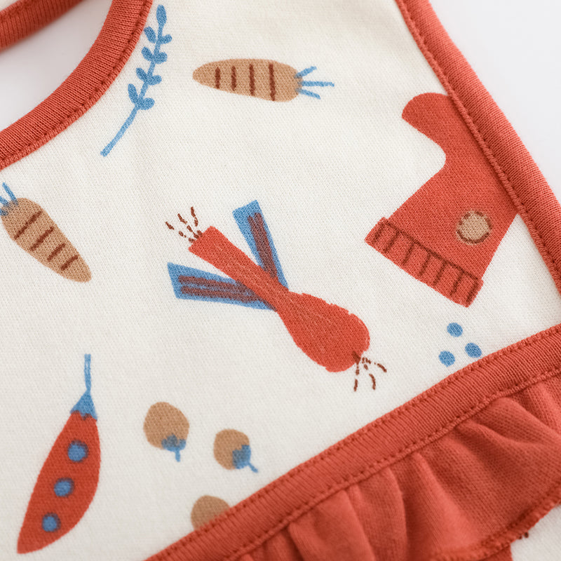Vauva FW23 - Baby girl Nordic Pastoral Style Cotton Bib product image details  03