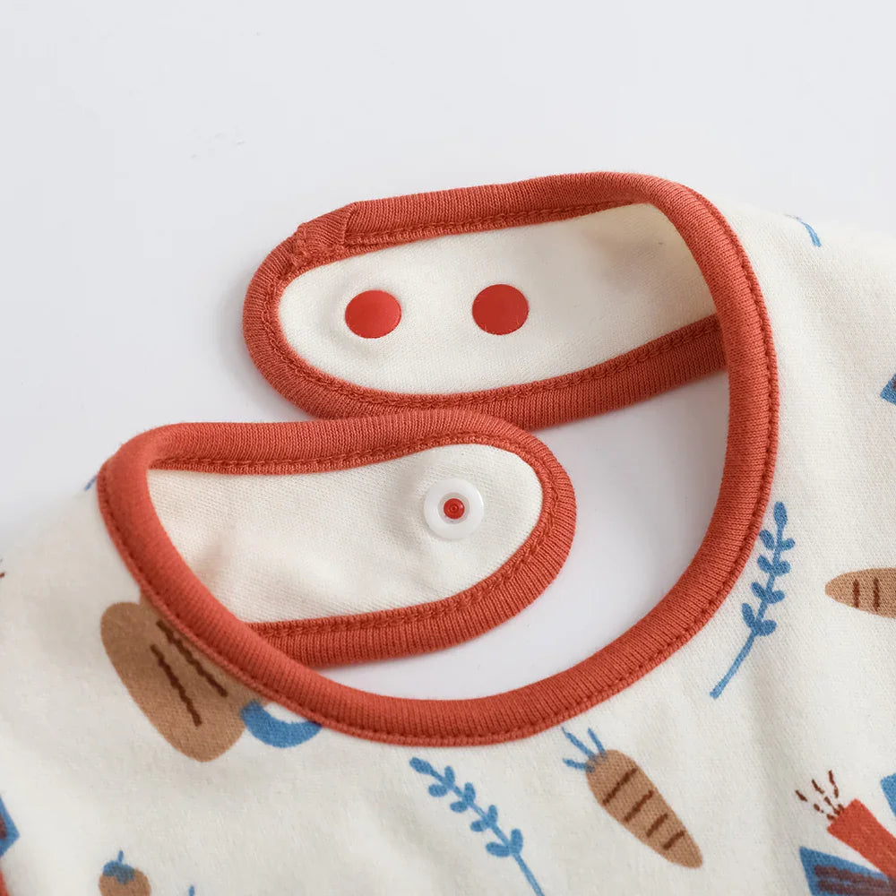 VAUVA Vauva FW23 - Baby girl Nordic Pastoral Style Cotton Bib Bib