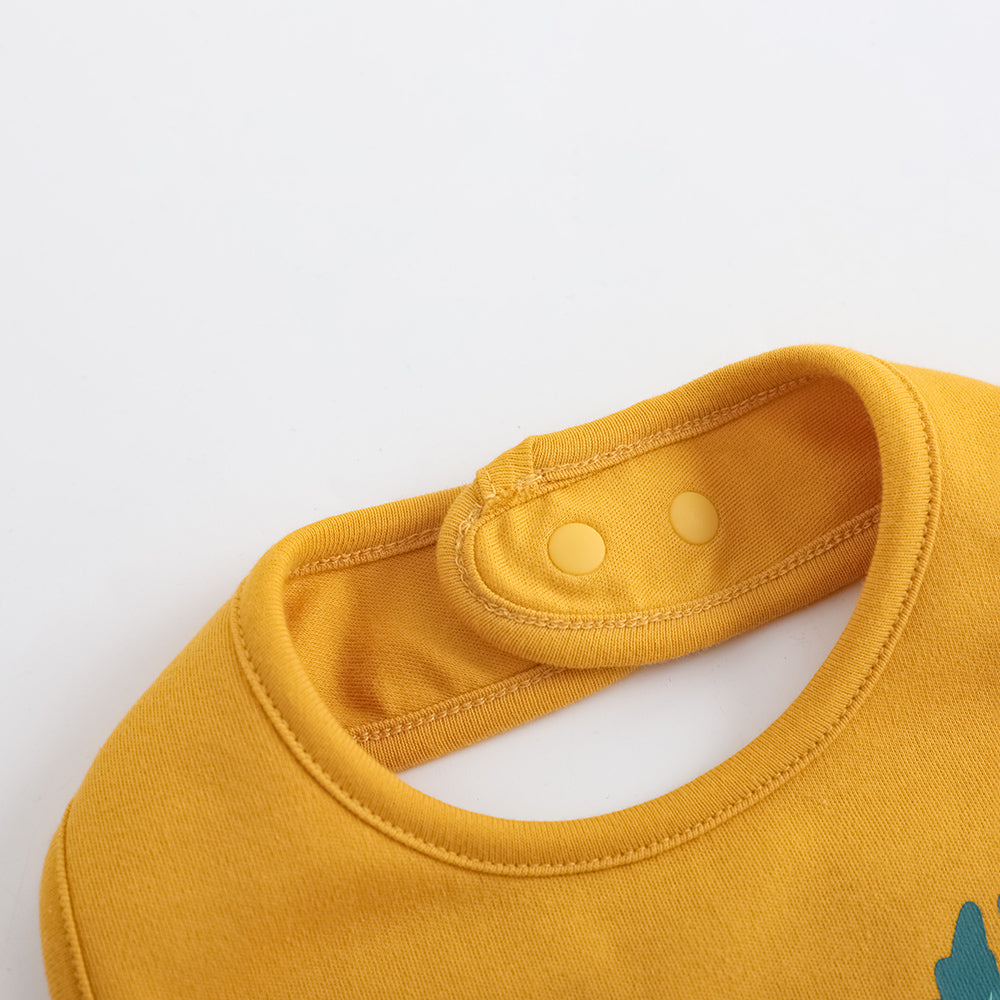 VAUVA Vauva FW23 - Baby Boy Carrot Pattern Cotton Bib (Yellow) Bib