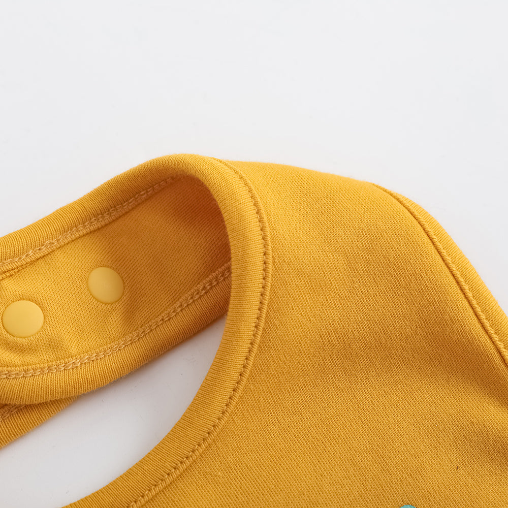 VAUVA Vauva FW23 - Baby Boy Carrot Pattern Cotton Bib (Yellow) Bib