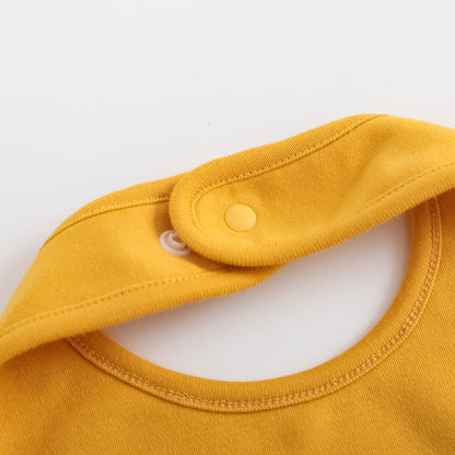 VAUVA Vauva FW23 - Baby Boy Carrot Pattern Cotton Bib (Yellow) Bib