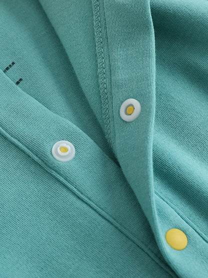 VAUVA Vauva FW23 - Baby Boy Carrot Pattern Cotton Polo Long Sleeve Bodysuit (Green) Bodysuit