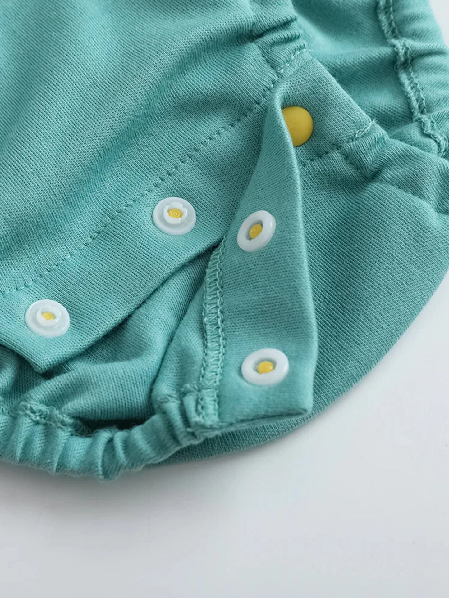 VAUVA Vauva FW23 - Baby Boy Carrot Pattern Cotton Polo Long Sleeve Bodysuit (Green) Bodysuit