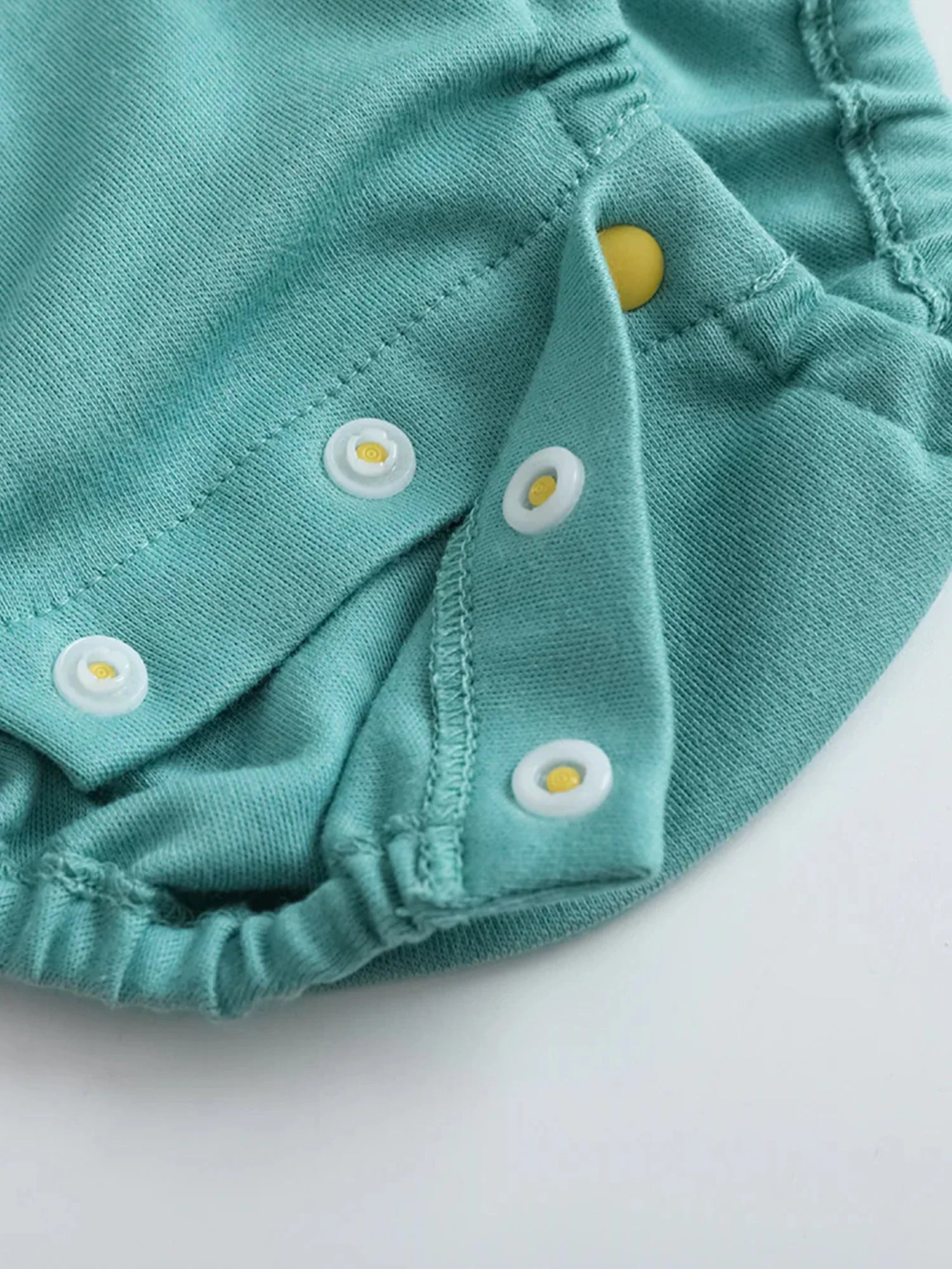 VAUVA Vauva FW23 - Baby Boy Carrot Pattern Cotton Polo Long Sleeve Bodysuit (Green) Bodysuit