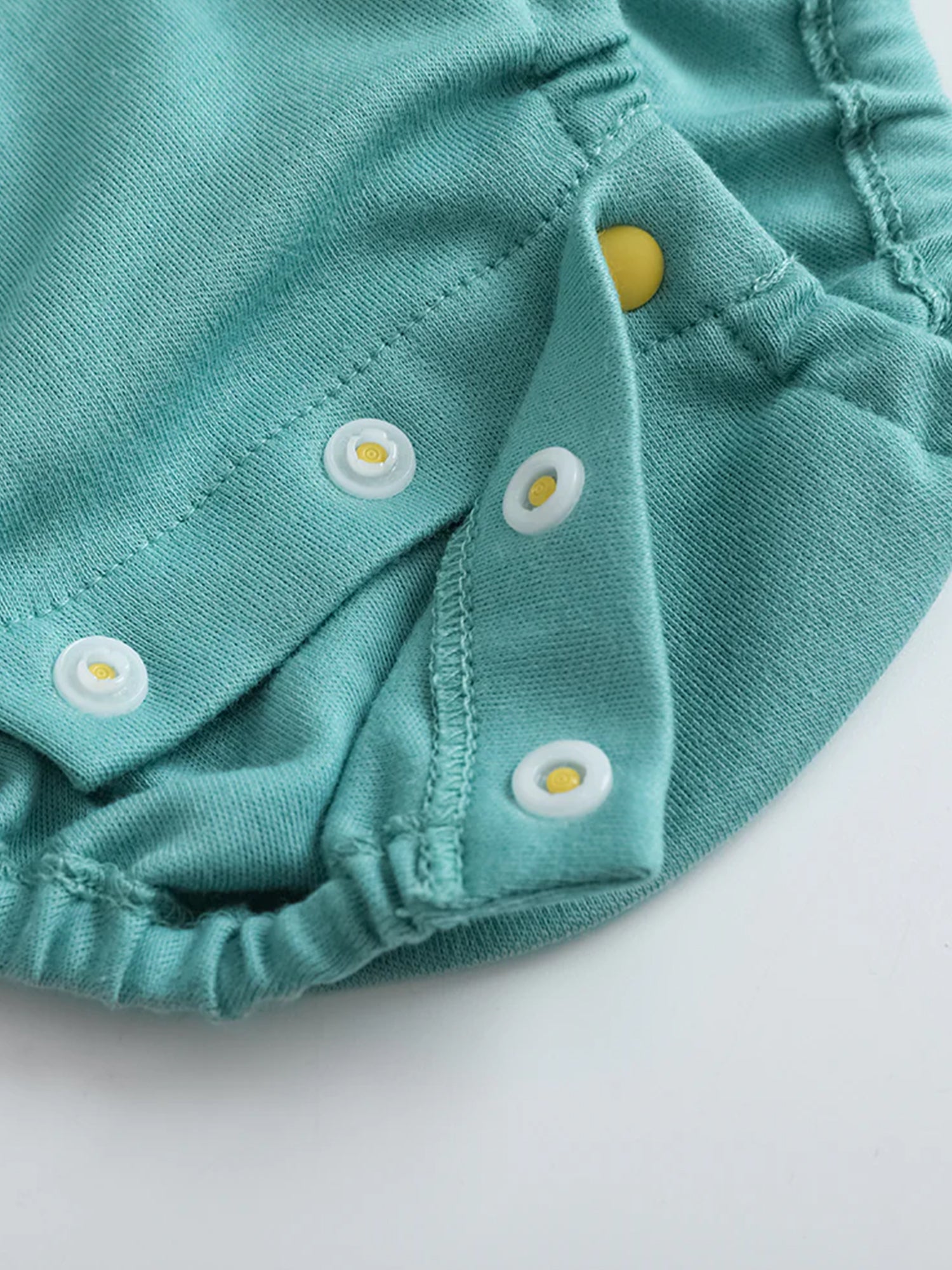 VAUVA Vauva FW23 - Baby Boy Carrot Pattern Cotton Polo Long Sleeve Bodysuit (Green) Bodysuit