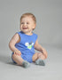 VAUVA Vauva SS23 Safari - Baby Boys Crocodile Logo Cotton Sleeve Romper Romper